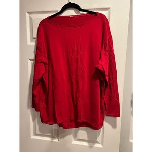 lululemon athletica Long Sleeve Red Top